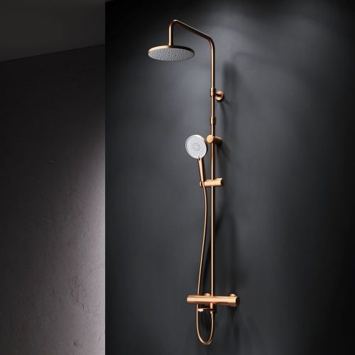 Душевая стойка Am.Pm X-Joy F0785A544 настенная цвет золото с термостатом