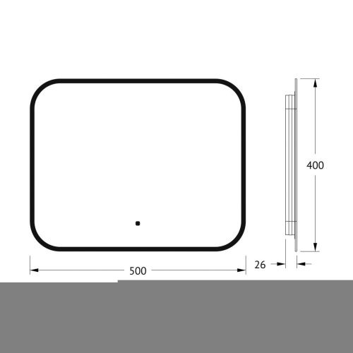 Зеркало с подсветкой Defesto AURA DF 2961RH 50х40 подвесное - фото 2
