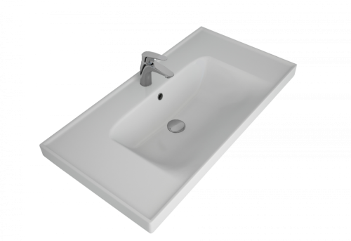 Раковина керамическая Art&Max TECHNO 641617 90х50 подвесная цвет белый - фото 2