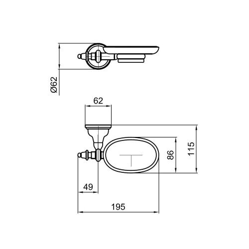 Мыльница Webert Armony AM500101065 - фото 3