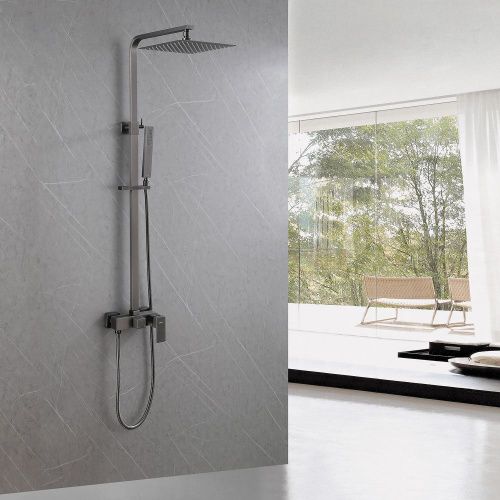 Душевая стойка Abber AF8220NG настенная цвет серый - фото 2