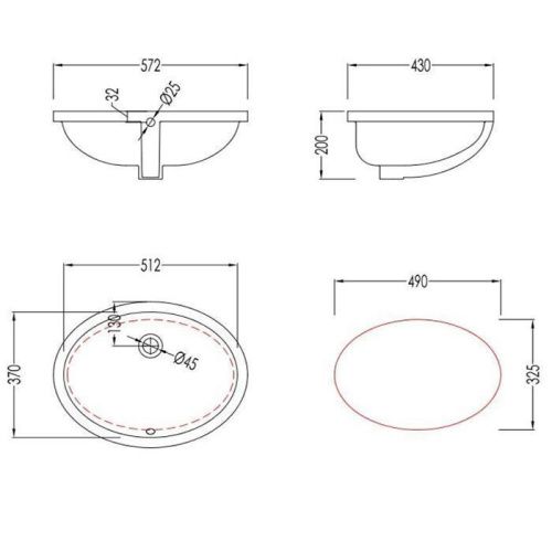 Раковина керамическая Devon Devon White CTPLASOINB.CO bi 60 см встраиваемая цвет белый без отверстий под смеситель - фото 2