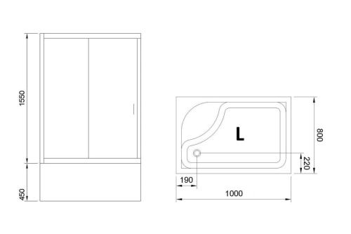 Душевой уголок Royal Bath BP RB8100BP-T-L 100х80 стекло прозрачное профиль белый с поддоном - фото 5