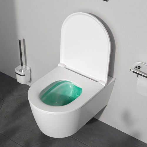 Унитаз подвесной Am.Pm Func C8F1701SC белый с сиденьем микролифт безободковый каскадный смыв - фото 3