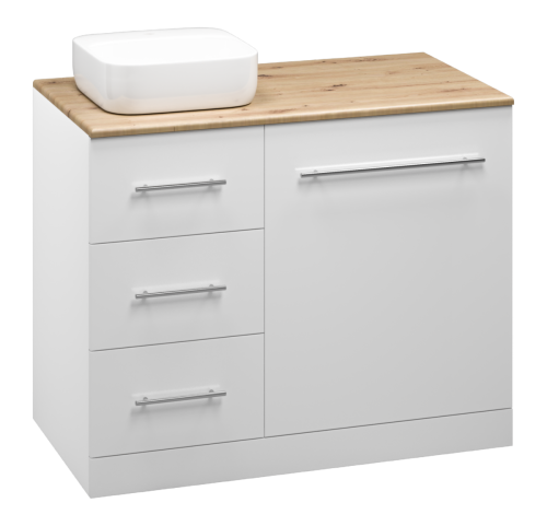 Тумба под раковину Misty Респект Э-Рес01110-13ЯЛ 110х60 напольная цвет белый - фото 5