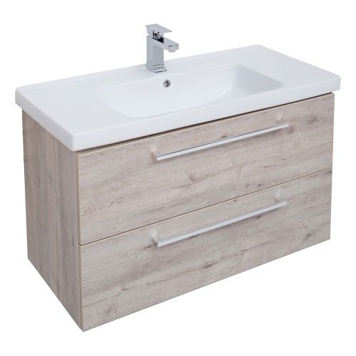 Тумба под раковину Dreja Gio 77.0104D 80х50 подвесная цвет коричневый - фото 4