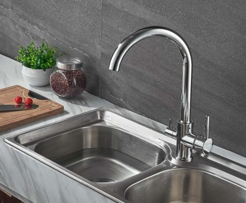 Смеситель для кухни AQG DUO 05SPL560CR на столешницу хром - фото 2