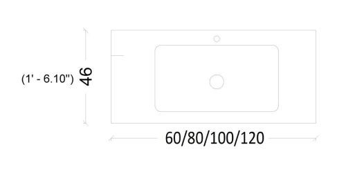 Раковина керамическая Armadi Art Vallessi 838-100-A без отв 100х50 накладная цвет черный без отверстий под смеситель - фото 2