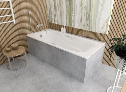 Ванна чугунная Aquatek ГАММА AQ8050FH-00 150х75 пристенная прямоугольная с ножками с ручками - фото 5