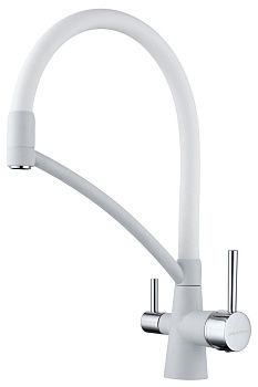 Смеситель для кухни Paulmark SIEGEN Si213111-431 на мойку белый