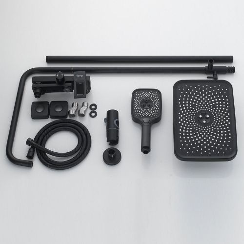 Душевая стойка Raffine F3696H настенная цвет черный - фото 4