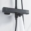 Душевая стойка Shevanik S3096H настенная цвет черный с термостатом