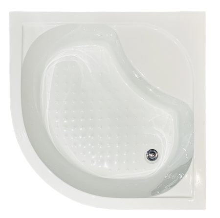 Душевой уголок Royal Bath BK RB100BK-T 100х100 стекло прозрачное профиль белый с поддоном