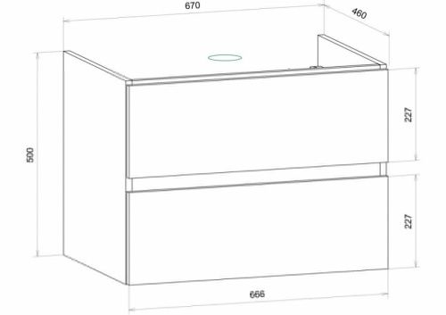 Тумба под раковину Art&Max TECHNO AM-Techno-700-2C-SO-ZB815 70х50 подвесная цвет серый - фото 5