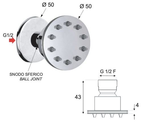 Форсунка гидромассажная Remer NX34JET - фото 2