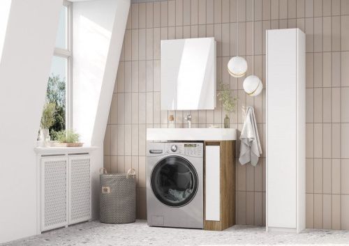 Зеркало-шкаф Aquaton Лондри 1A278502LH010 60х80 подвесной цвет белый - фото 5