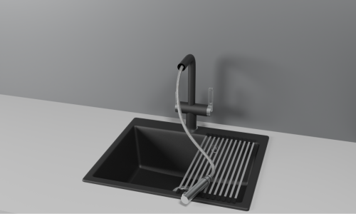 Смеситель для кухни Granula 8170, ТУРМАЛИН на мойку черный - фото 2