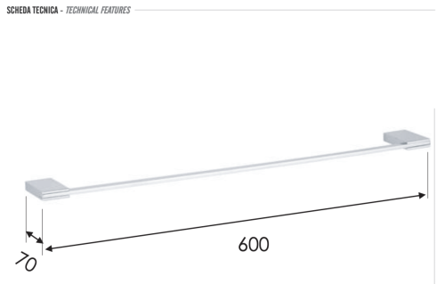 Полотенцедержатель Remer Flat FT30CR - фото 2