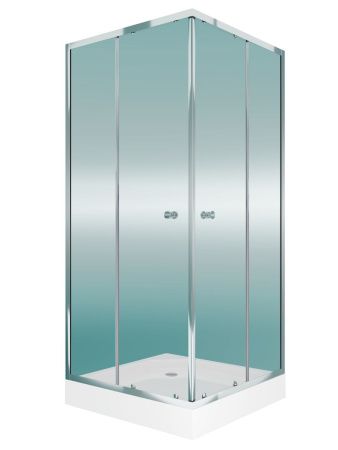 Душевой уголок Teymi Helmi T00603 90х90 стекло прозрачное профиль хром с поддоном