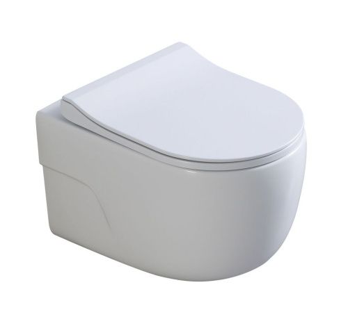 Унитаз подвесной Art&Max Verona AM012CHRT/SC белый с сиденьем микролифт душевой смыв - фото 4