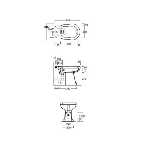 Биде напольное Simas Londra LO923bi*1 цвет белый - фото 2