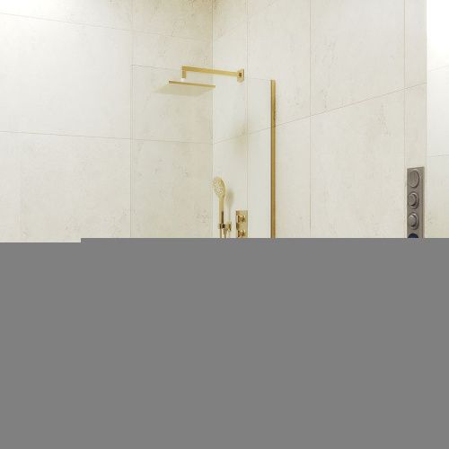 Душевая шторка на ванну Maybah Glass MGV-65-3у 90х140 стекло прозрачное профиль золото ориентация универсальная - фото 2