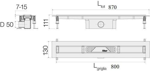 Душевой лоток Valsir Linea VS0701952 80х5 хром - фото 2
