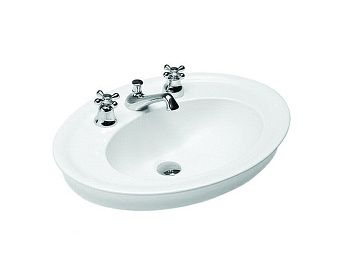 Раковина из сантехнического фаянса Hatria DOLCEVITA Y0PL01 70х50 накладная цвет белый