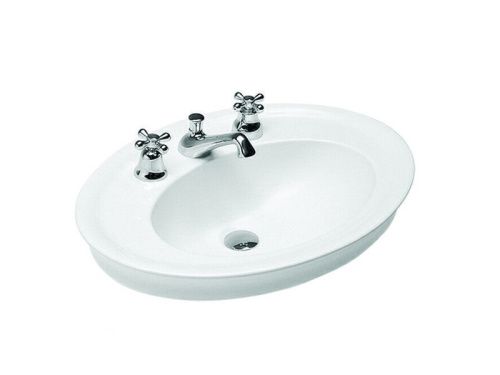 Раковина из сантехнического фаянса Hatria DOLCEVITA Y0PL01 70х50 накладная цвет белый