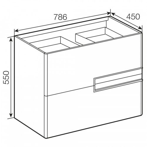 Тумба под раковину Roca Victoria Nord Ice Edition ZRU9302731 80х50 подвесная цвет белый - фото 3