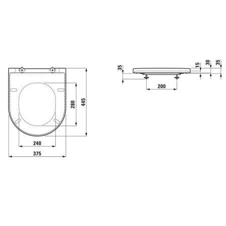 Крышка сиденье для унитаза Laufen Kartell 8.9133.3.020.000.1