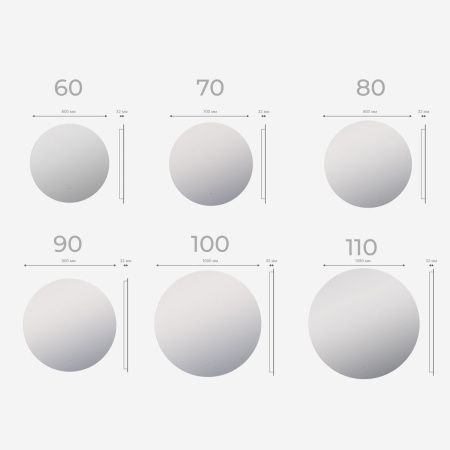 Зеркало с подсветкой Vigo Otti 88 110х110