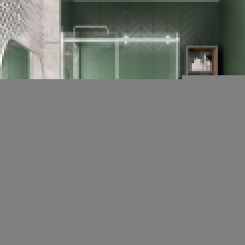 Душевой уголок Wasserkraft 56R17 100х80 стекло прозрачное профиль хром без поддона - фото 2