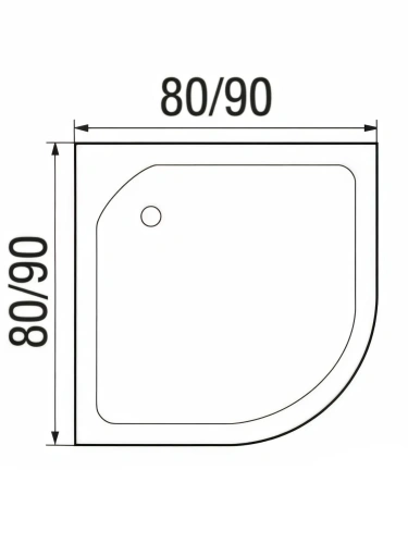 Душевая кабина River NARA LIGHT 10000002911 90х90 четверть круга без крыши ориентация универсальная - фото 3