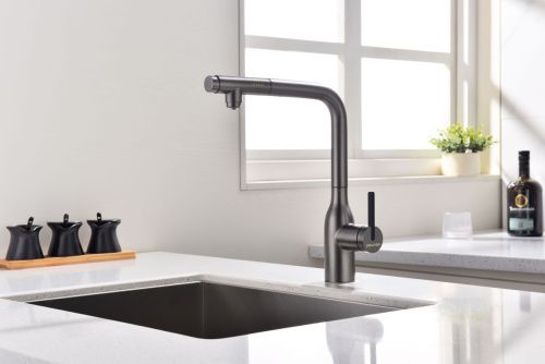 Смеситель для кухни Paulmark VIPER Vi213105-GM на мойку серый - фото 2