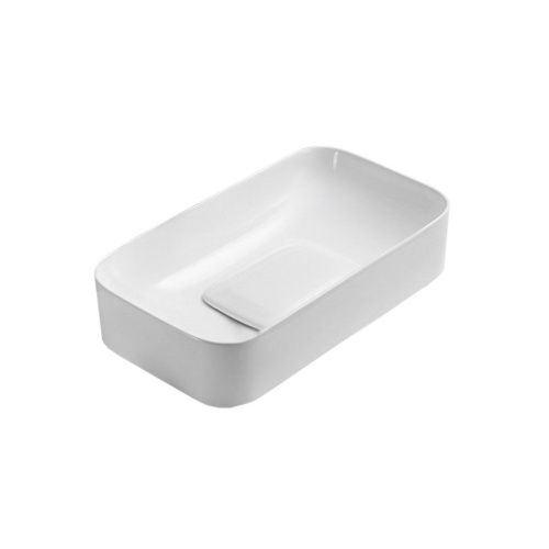 Раковина из сантехнического фарфора Vincea VBS-50470 70х40 накладная цвет белый без отверстий под смеситель - фото 2