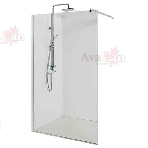 Душевая перегородка AvaCan LC110 110х200 стекло с рисунком профиль хром - фото 3