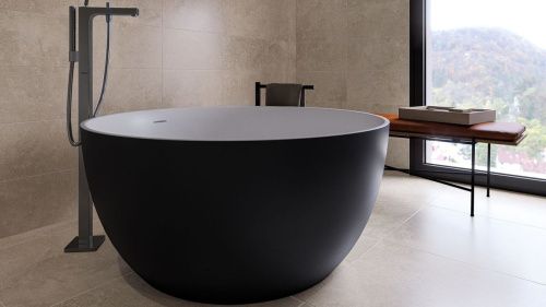 Ванна из искусственного камня Zenon Biwa 4000.000.000.000.31739 120х120 отдельностоящая круглая - фото 4