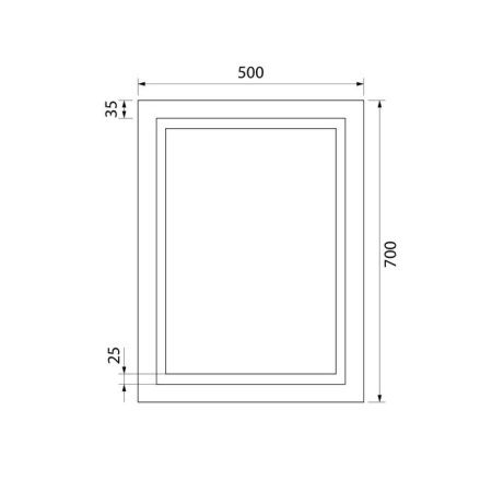 Зеркало с подсветкой Iddis Zodiac ZOD50T0i98 50х70 подвесное