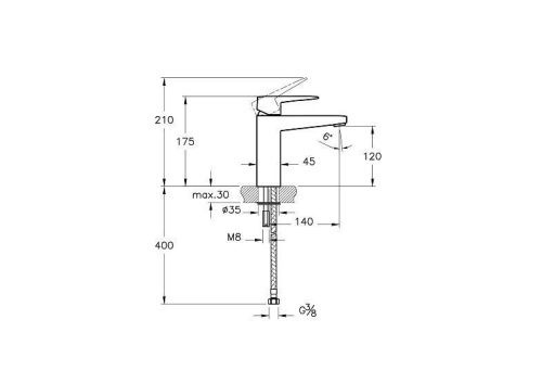 Смеситель Vitra Root Square A4273136EXP на раковину черный - фото 3