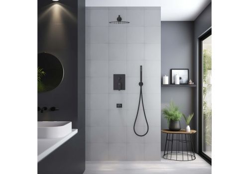 Душевая система Aquatek ОБЕРОН AQ1273MB встраиваемая в стену цвет черный - фото 4