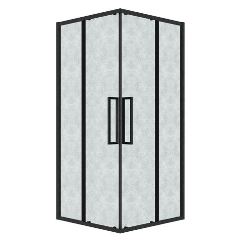 Душевой уголок Grossman Cosmo 300.K33.02.9090.21.02 90х90 стекло текстурное профиль черный без поддона