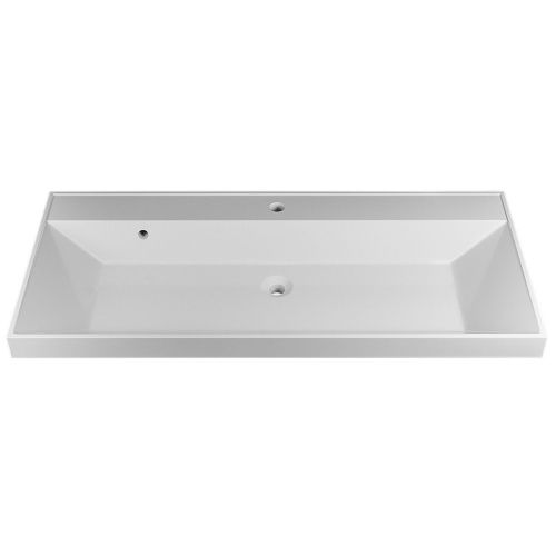 Раковина из искусственного камня Uperwood Classic 291020339 100х50 полувстраиваемая цвет белый - фото 5