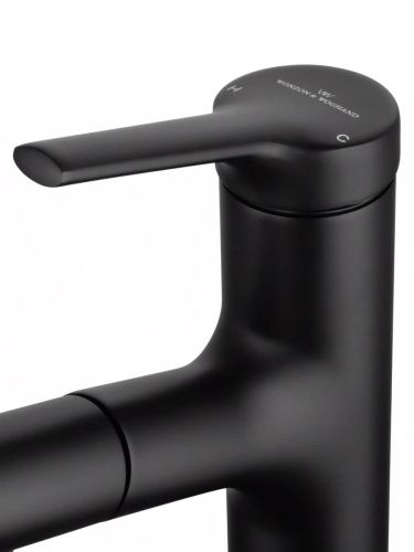 Смеситель Wonzon & Woghand WW-A40862-MB на раковину черный - фото 5