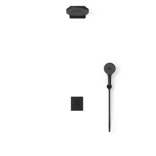 Душевая система Vincea VSFW-3I21T1MB встраиваемая в стену цвет черный с термостатом - фото 3