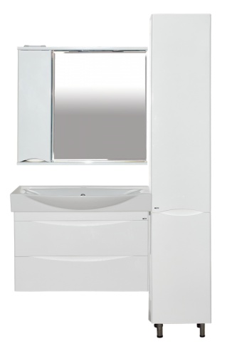 Зеркало-шкаф Misty Элвис П-Элв-01085-011Л 80х70 подвесной цвет белый - фото 3