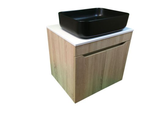 Тумба с раковиной Sintesi STL.W7021_SIN-LVB-APP-409BM 60х60 подвесная цвет белый - фото 3