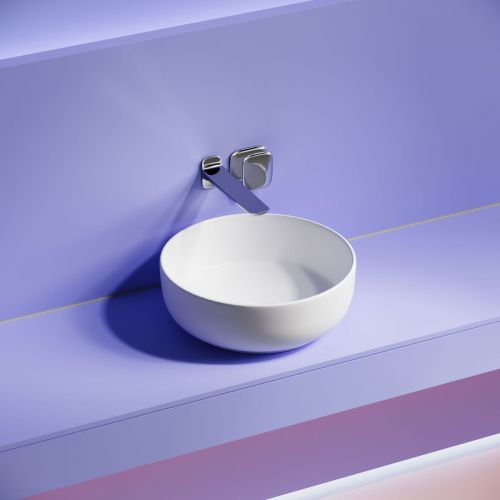 Раковина из сантехнического фарфора Ceramica Nova TAYCAN CN12003MW 40х40 накладная цвет белый без отверстий под смеситель - фото 2