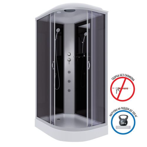 Душевая кабина Niagara Classic 35121433LG 120х80 асимметричная с крышей ориентация левая - фото 2