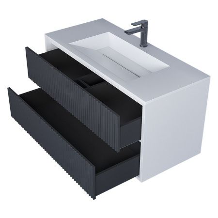 Тумба под раковину Uperwood Next Premium 3930205159 90х50 подвесная цвет серый/белый